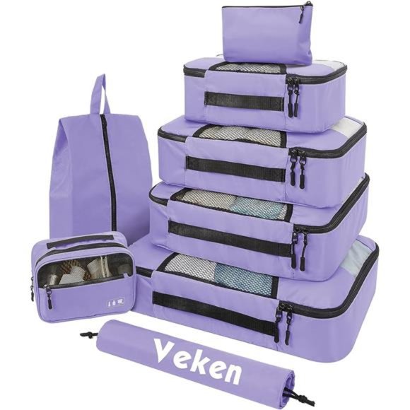 8Pcs Packing Cubes for Suitcases Organizer Bags Set for Travel Essentials Bags - Picture 1 of 7